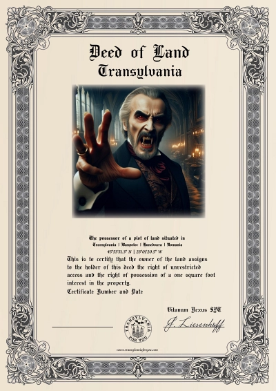 Preview of your personalized Count Dracula, Christopher Lee certificate