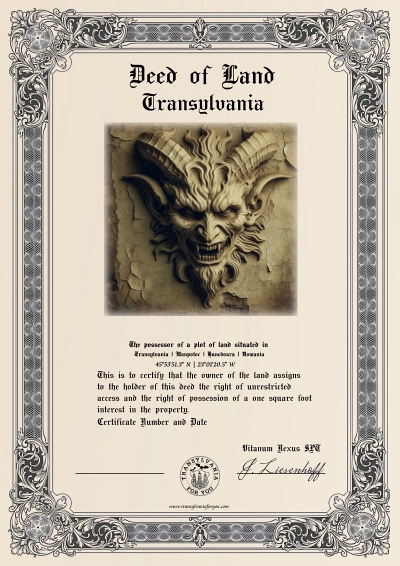 Preview of your personalized Bram Stoker's Dracula certificate
