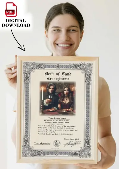 Image on the deed: Count Dracula with Vampire Lady