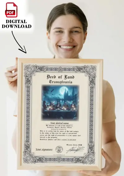 Image on the deed: Skeletons at Dinner
