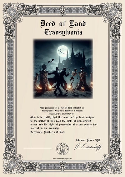 Preview of your personalized Dancing Vampires and Skeletons certificate