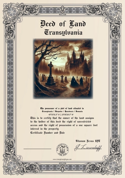 Preview of your personalized Ghost Castle with Vampires certificate