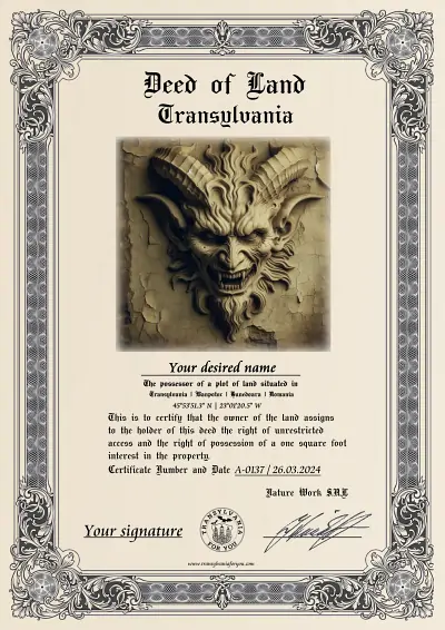 Art print of the certificate: Bram Stoker's Dracula